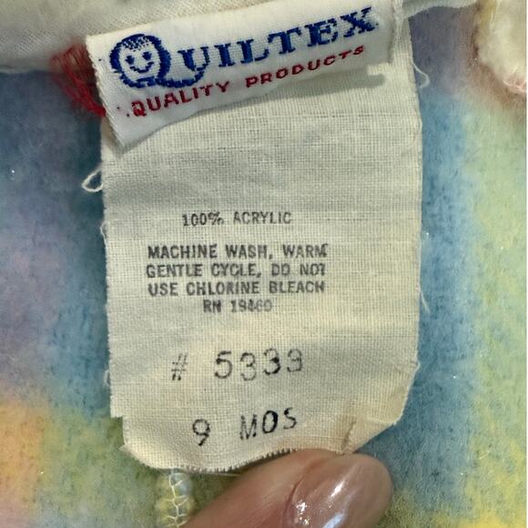 Quiltex Baby Winter Snowsuit Fleece One Piece Retro Infant 9 Months Warm Outdoor - Picture 8 of 8